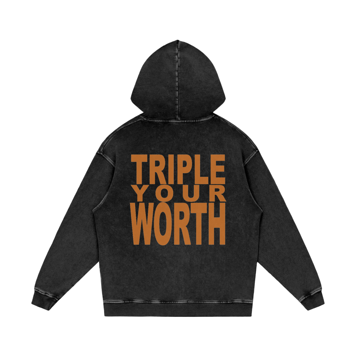 Triple Your Worth Snow Washed Loose Cotton Hoodie | Official NIL Merch