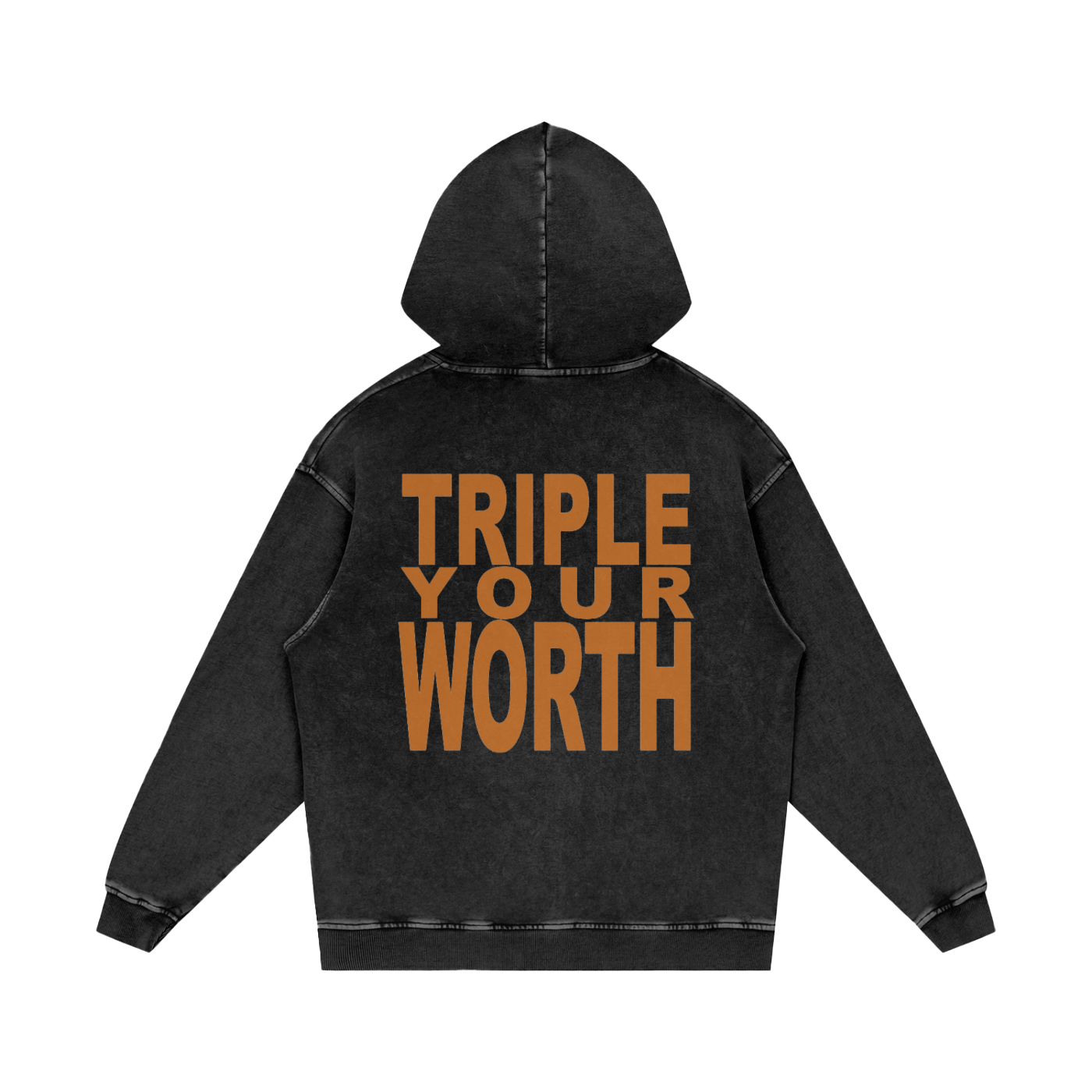 Triple Your Worth Snow Washed Loose Cotton Hoodie | Official NIL Merch